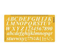 Liquidraw Letter Stencils for Calligraphy - Italic - English Lettering Stencil | Alphabet Number Symbols Drawing Template | Capital Upper & Lower Case | 20 mm & 15 mm Large Letters