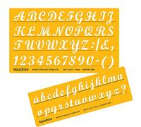 Liquidraw Letter Stencils Set for Calligraphy - 15 mm | English Lettering Stencil | Alphabet Number Symbols Drawing Template for Card Making & Crafts | Capital Upper & Lower Case Combo | Large Letters