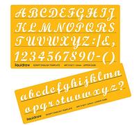 Liquidraw Lettering Stencils for Calligraphy Crafts English Stencil Alphabet Number Drawing Drafting Template (Upper & Lower Case Combo) (15mm / 20mm / 25mm) (20mm)