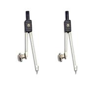 Liquidraw Metal Compass & Pencil Holder - 11 cm (Pack of 2) | Ideal for Maths & Geometry | School Student Essential | Professional Quality, Great for Technical Drawing | Accurate Radius Adjustment