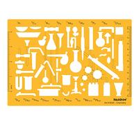 Liquidraw Organic Chemistry Stencil - 8.3" x 5.7" | Drawing Template for Lab Symbols & Shapes | Transparent Plastic Geometry Science Template for Lab Drawings | Ideal for Schools & Colleges