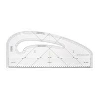 Liquidraw Perspex Pattern Marking Ruler - 43 x 19 cm | Multipurpose Metric Tool for Pattern Cutting | Bevelled Edge | Contains All Functions of a Grader Set Square | Ideal for Sewing