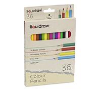 Liquidraw Professional Colouring Pencils - Set of 36 | Coloured Pencils for Adults, Artists & Beginners | Vibrant Colours for Drawing, Sketching, Shading & Colouring Books | Hexagonal Easy Grip
