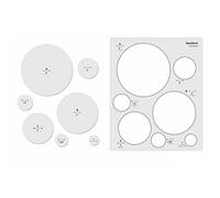 Liquidraw Quilting Templates & Rulers for Patchwork - Circle | Clear Acrylic Quilt Template Stencils | Inner & Outer Circle Guides | Easy-Read Sewing, Cutting, Piecing, Measuring & Craft Tool