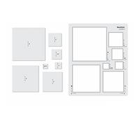 Liquidraw Quilting Templates & Rulers for Patchwork - Square | Clear Acrylic Quilt Template Stencils | Inner & Outer Square Guides | Easy-Read Sewing, Cutting, Piecing, Measuring & Craft Tool