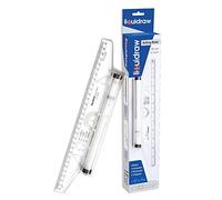 Liquidraw Rolling Ruler 30cm / 12 inch Protractor | Metric Technical Drawing Tool for Architects, Engineers & Students | Measure Angles, Draw Straight Lines & Circles | Ruler, Compass & T-Square