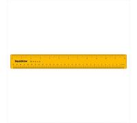 Liquidraw Ruler 30 cm (12") - Broad Transparent Orange Plastic Ruler | Clear Black Markings with Metric & Imperial Graduations | Inches & Cm Measurements | For School, Office & Home Use