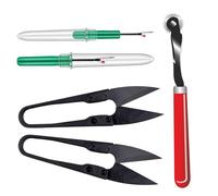 Liquidraw Sewing Seam Ripper Kit 6-Piece - 2 Seam Rippers, 2 Thread Snips & Tracing Wheel with PVC Zipper Pouch | Complete Stitch Remover & Pattern Marking Set for Quilting, Embroidery & Dressmaking