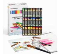 Liquidraw Oil Pastels Super Soft Water Soluble For Art, 36 Colours Watercolour Blending Oil Pastels Crayons Set For Artists, Students, Kids, Drawing, Sketching & Painting