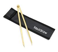 Liquidraw Solid Brass Navigation Divider 20 cm / 8" | Single Handed Marine Nautical Plotting Tool | Professional Navigational Instrument for Drafting, Maritime Measurement & Technical Drawing