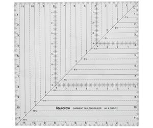 Liquidraw Square Quilting Ruler - 12" x 12" | Acrylic Quilting Square Template | Helpful Sewing Tool with Inch Markings | Helpful In Cutting Squares | Quilting & Sewing Must-Have