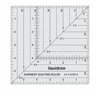 Liquidraw Square Quilting Ruler - 6" x 6" | Acrylic Quilting Square Template | Helpful Sewing Tool with Inch Markings | Helpful In Cutting Squares | Quilting & Sewing Must-Have