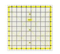 Liquidraw Square Quilting Ruler - 9.5" x 9.5" | Acrylic Quilting Square Template | Sewing, Patchwork & Dressmaking Tool with 30°, 45° & 60° Angle Markings | Clear Grid Ruler for Cutting Squares