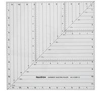 Liquidraw Square Quilting Ruler, Clear Acrylic Template, 12"