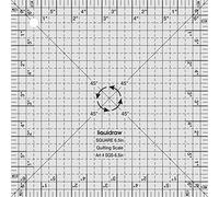 Liquidraw® Square Quilting Ruler, Clear Acrylic Template, Imperial 6.5" x 6.5" / 12.5" x 12.5" (6.5" x 6.5")