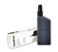 Liquidraw Technical Pen Black Ink - 0.85 fl oz / 25 ml | Waterproof Drawing Ink | Refill Pot Compatible with Rotring Isograph Pens | Plastic Bottle & Screw-On Lid | Ideal for Drawing & Calligraphy