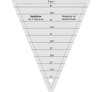 Liquidraw Triangle Quilting Ruler Acrylic Template - 45° / 6.5" | Made From Durable Clear Acrylic | Ideal for Sewing, Dressmaking or Arts & Crafts | Helpful in Cutting Triangles | Half Inch Markings