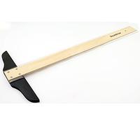 Liquidraw Wooden T-Square Ruler 60 cm / 24 Inch | Large T Shape Straight Edge Drawing Guide | Clear Acrylic Without Markings | Woodworking & Technical Measuring Tool for Engineers & Carpenters