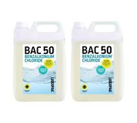 Liquipak BAC 50 2x5L - Benzalkonium Chloride Concentrated 10L, For Roof Cleaning, Soft Washing, Decking and Outdoor Cleaning