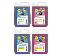 Liquipak Caravan Toilet Fluid & Rinse Chemical, Blue 10L & Pink 10L - For Caravan, Camper, Motorhome, Boat,Liqui-Bloo & Rinse, Concentrated Formula, Formaldehyde Free 4x5L