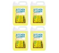 Liquipak Kitchen Cleaner 4x5L - Powerful Degreaser with Zesty Lemon. Multi-surface cleaner for kitchens, commercial & home use. Removes grease, grime & dirt easily.
