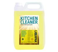 Liquipak Kitchen Cleaner 5L - Powerful Degreaser with Zesty Lemon. Multi-surface cleaner for kitchens, commercial & home use. Removes grease, grime & dirt easily.