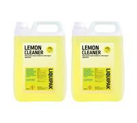Liquipak Lemon Cleaner 2x5L - powerful concentrated multi-surface cleaning solution with fresh lemon fragrance. Strong cleaner for floors, tiles, sinks & toilets.