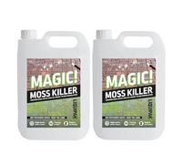 Liquipak Magic Moss Killer 2 x 5 Litres - Glyphosate-Free, Fast-Acting Formula, Safe for Pets & Children Once Dry, Ready-to-Use Moss Control for Patios, Paths, Driveways & More - Includes Hose Trigger