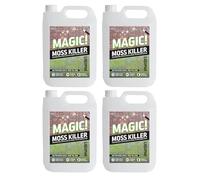 Liquipak Magic Moss Killer 4 x 5 Litres - Glyphosate-Free, Fast-Acting Formula, Safe for Pets & Children Once Dry, Ready-to-Use Moss Control for Patios, Paths, Driveways & More - Includes Hose Trigger