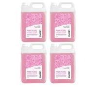 Liquipak - Pink Hand Wash, Liquid Soap 4x5L | Pearlised Hand Soap Refill, Smooth, Gentle on the skin - For Washrooms, Hotels, Factories, Office, Private homes 4x5L