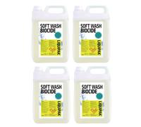 Liquipak SoftWash Biocide - For hard surfaces, Spray and leave formula, 50% biocide (4x5 Litres)