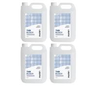 Liquipak Thin Bleach 4x5L - Household bleach bulk pack for cleaning toilets, drains, sinks & floors. Strong formula for bleaching & deodorising surfaces.