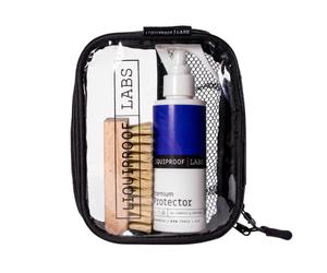 Liquiproof LABS Protector Kit 125ml with Travel Bag | Premium Shoe Protector Spray, Vegan Application Brush & Reusable Zip Bag | Waterproof and Stain Repellent for Trainers, Suede, Leather & Canvas