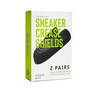 Liquiproof Labs Shoe & Sneaker Crease Shields | Shoe Guard & Toe Guard Crease Protectors for Trainers and Sneakers | Breathable, Washable, Trim to Fit Design | 2 Pairs Black