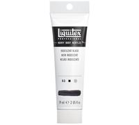 LIQUITEX 1045338 Professional Heavy Body acrylic paint with artistic quality with light resistance, buttered texture, tube 59 ml - Iridescent Black