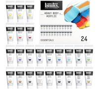 LIQUITEX 3699386 Professional Heavy Body Acrylic Paint in Artist Quality with Excellent Light Fastness in Buttery Consistency - 24 Colours of 22 ml Each