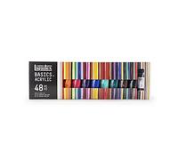 Liquitex 3699395 Basics Acrylic Paint, Mono-pigmented Artist Pigments, Lightfast, Medium Viscosity, Archival Quality, Silky Gloss Finish, 48 Colours, Set of 22 ml
