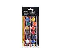 Liquitex 3699398 Basics Studio Acrylic Paint, 12 Colours in 4 ml Pots Made of High-Quality and Durable Pigments, Very Opaque Colours, Waterproof, 12 Colours in 4 ml Bowls, 12 x 4 ml