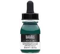 Liquitex 4260317 liquid Professional Acrylic Paints - Ink, 30 ml, highly pigmented airbrush paint, phthalocyanine green blue tone