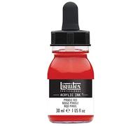 Liquitex 4260321 liquid professional acrylic paints - ink, 30 ml, highly pigmented airbrush paint, pyrrol red