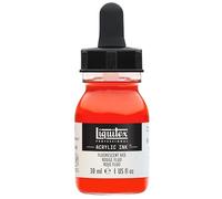 Liquitex 4260983 Liquid Professional Acrylic Paints - Ink, 30 ml, Highly Pigmented Airbrush Paint, Fluo Red