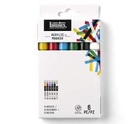 Liquitex 4690002 Paint Marker Set, 2-4 mm Fine Nib - Set of 6