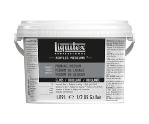 Liquitex 5343 Professional Pouring medium, waterproof, non-yellowing, flexible, increases paint flow - acrylic paint pouring medium 1.89 litre bottle