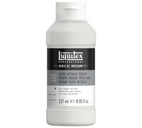 Liquitex 8508 Metallic Silver Medium for Acrylic Paints, Gives Acrylic Paints Metallic Highly Reflective Silver Effects with Brilliance, Age-resistant in Artist Quality - 237 ml Bottle