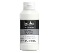 LIQUITEX 8608 glass medium for acrylic paints, improves the adhesion of acrylic paints to glass or ceramics, forms a scratch-resistant surface, creates a smooth high-gloss finish - 237 ml bottle