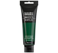 LIQUITEX 8870029 Basics Acrylic Paint, Green Deep Permanent, 118 ml Tube