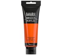 LIQUITEX 8870070 Basics Acrylic Paint, Fluorescent Orange, 118 ml Tube
