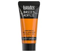 Liquitex 8870448 Basics Acrylic Paint - Cadmium Ornage Colour - 22 ml Tube, Lightfast, Medium Viscosity, Silk Gloss, Mono-pigmented, Archival Quality