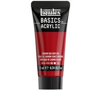Liquitex 8870449 Basics Acrylic Paint - Cadmium Red Dark Shade - 22 ml Tube, Non-fading, Medium Viscosity, Silk Gloss, Mono-pigmented, Archival Quality
