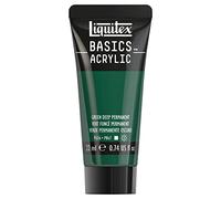 Liquitex 8870458 Basics Acrylic Paint - Dark Green Permanent - 22 ml Tube, Non-fading, Medium Viscosity, Silk Gloss, Mono-pigmented, Archival Quality